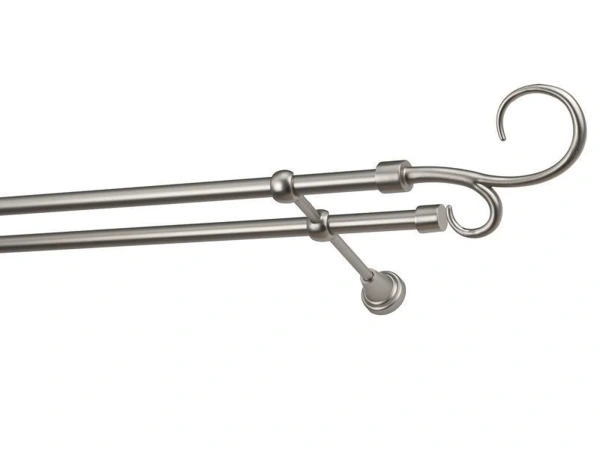 Garniže 16x16mm - dvojradové - HÁK DVOJITÝ - satin 1