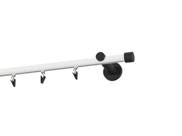 Garniža 19mm drážková tyč - 1rad - PULLO - bielo čierna 2