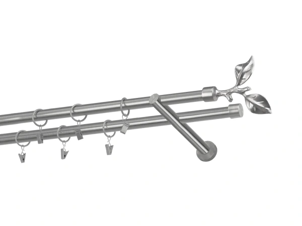 Garniže 19x19mm - dvojradové - LIST ROSE - satin