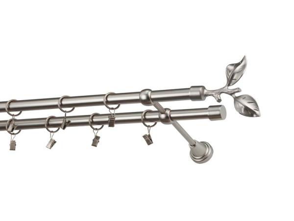 Garniže 19x19mm - dvojradové - LIST ROSE - satin