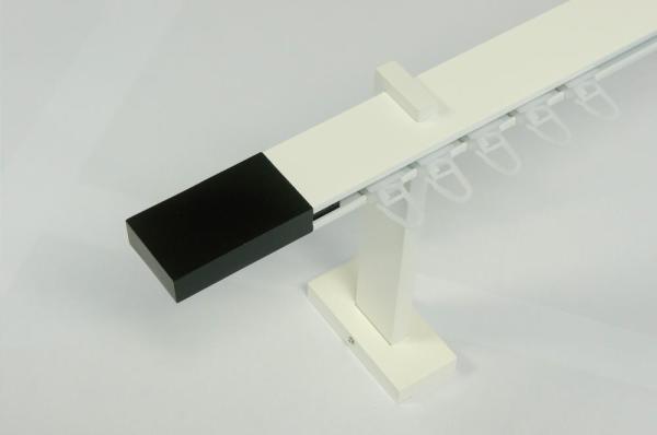 Garniže SQUARE LINE biela - jednoradové - LINE čierna