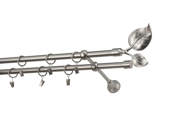 Garniže 16x16mm - dvojradové - LIST VEĽKÝ - satin