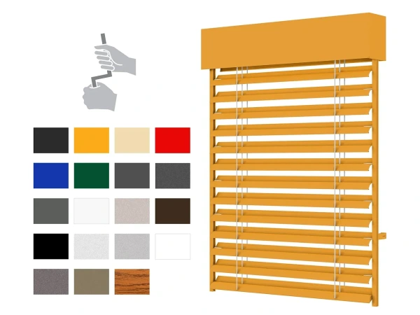 Vonkajšie žalúzie S90 - kľuka