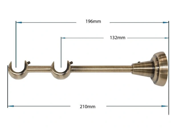 Garniže 16x16mm - dvojradové - TRAPEZIUM - antik 2