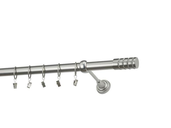 Garniže 25mm - jednoradové - CYLINDER CRYSTAL - satin