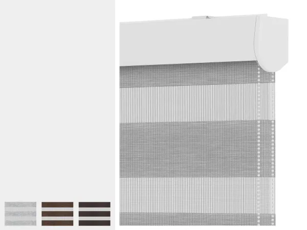 Roleta  NOBLE - deň a noc - látka BLACK ELEGANCE