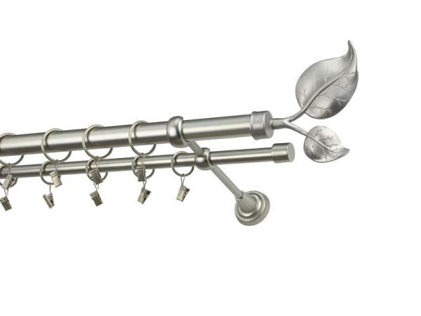 Garniže 25x16mm - dvojradové - LIST VEĽKÝ satin