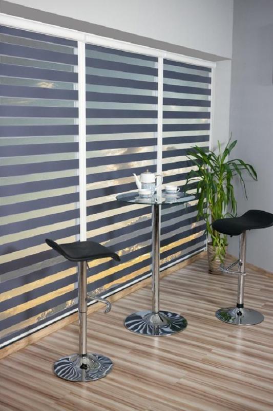 Roleta  NOBLE - deň a noc - látka BLACK ELEGANCE 5