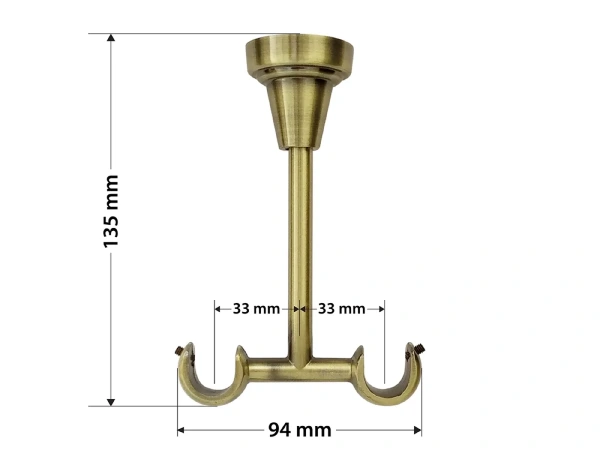 Garniže 16x16mm - dvojradové - LIST ROSE - antik 5