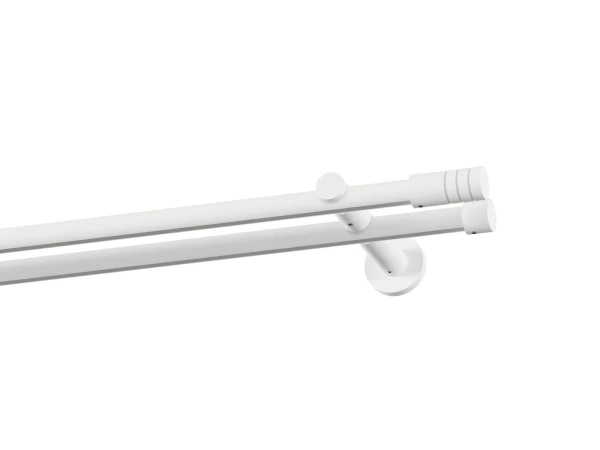 Garniža 19x19mm drážková tyč - 2rady - TECHNO - biela 1