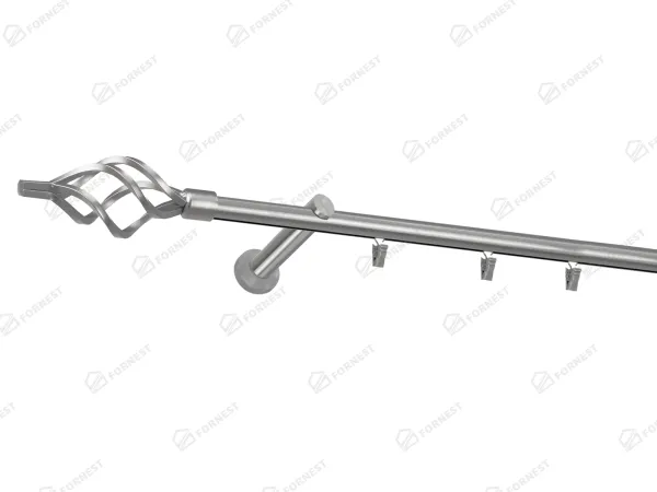 Garniža 19mm - drážková tyč - 1rad - GUĽA AZUR - satin