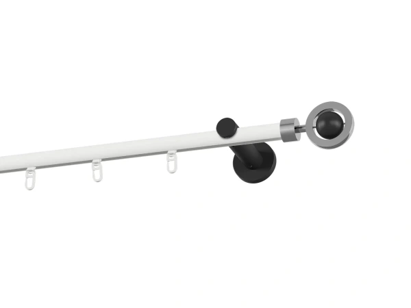 Garniža 19mm drážková tyč - 1rad - SFERA - bielo čierna
