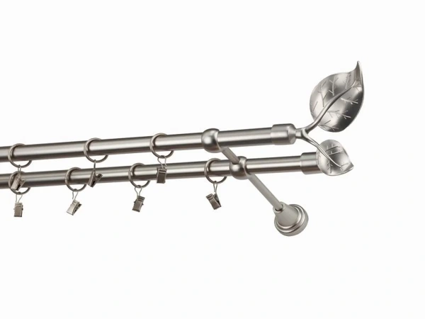 Garniže 19x19mm - dvojradové - LIST VEĽKÝ - satin