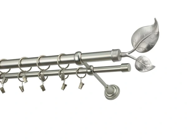 Garniže 25x16mm - dvojradové - LIST VEĽKÝ satin