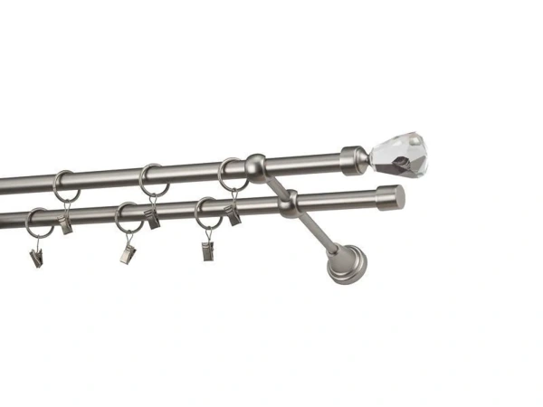 Garniže 16x16mm - dvojradové - CRYSTAL CONE - satin