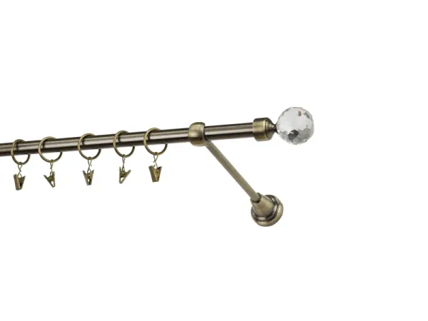 Garniže 16mm - jednoradové - GUĽA CRYSTAL - antik