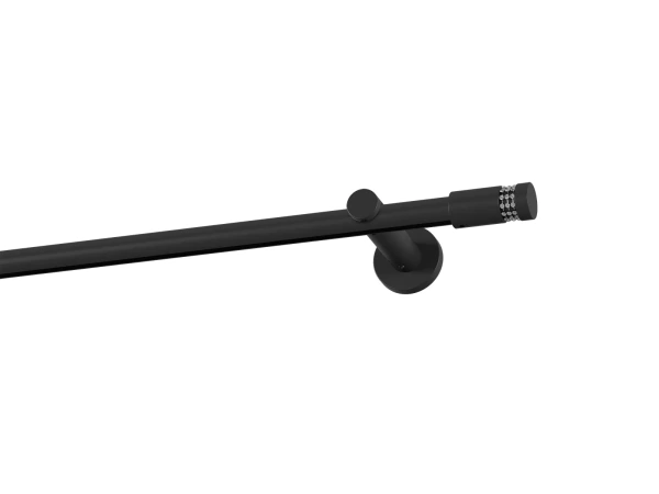 Garniža 19mm drážková tyč - 1rad - CYLINDER CRYSTAL - čierna 1