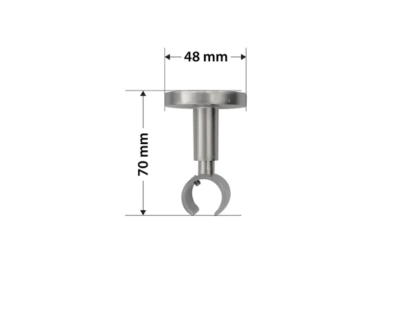 Garniža 19mm - drážková tyč - 1rad - BOLOGNA - satin 4