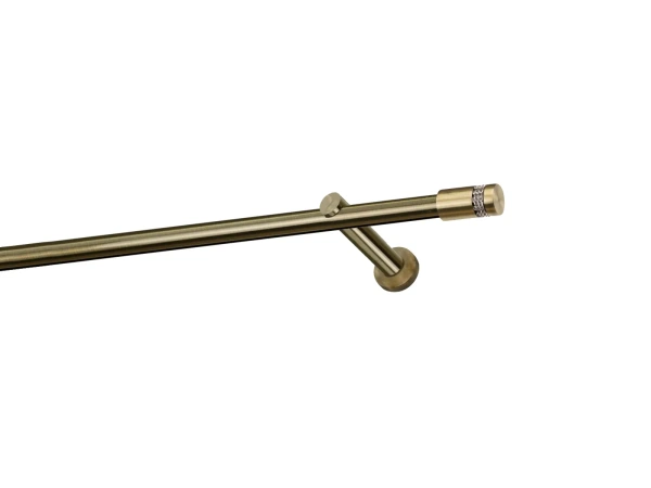 Garniža 19mm - drážková tyč - 1rad - CYLINDER CRYSTAL - antik 1