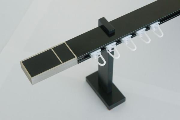 Garniže SQUARE LINE čierna - jednoradové - BOSS čierna koža