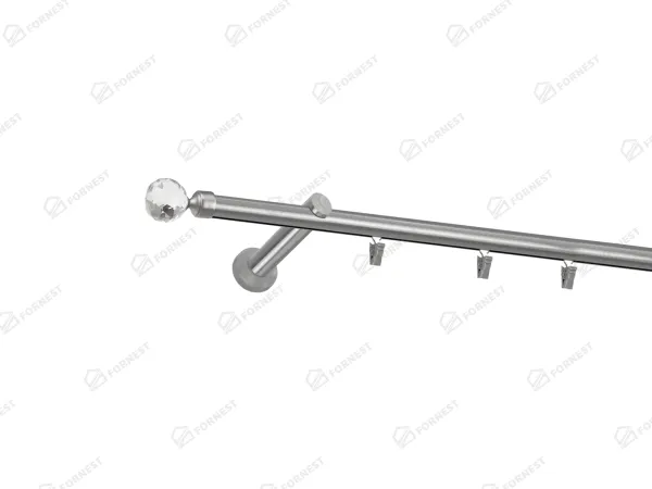 Garniža 19mm - drážková tyč - 1rad - GUĽA CRYSTAL - satin