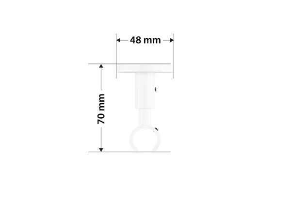 Garniža 19mm drážková tyč - 1rad - CYLINDER CRYSTAL - biela 5