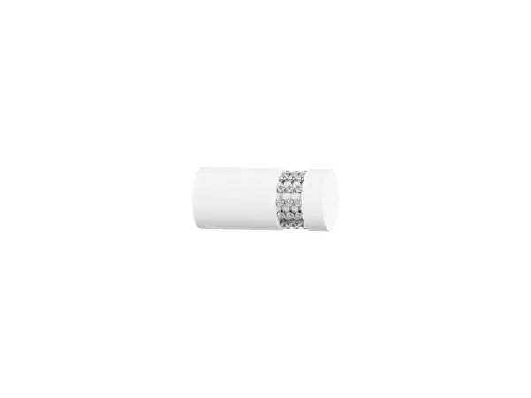 Garniža 19x19mm drážková tyč - 2rady - CYLINDER CRYSTAL - čierno biela