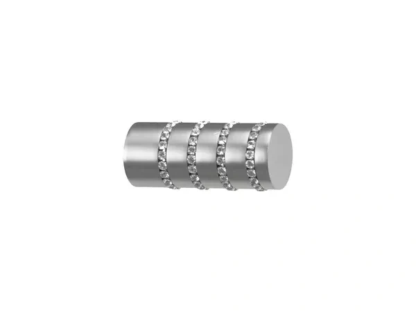 Garniže 25x16mm - dvojradové - CYLINDER CRYSTAL - satin